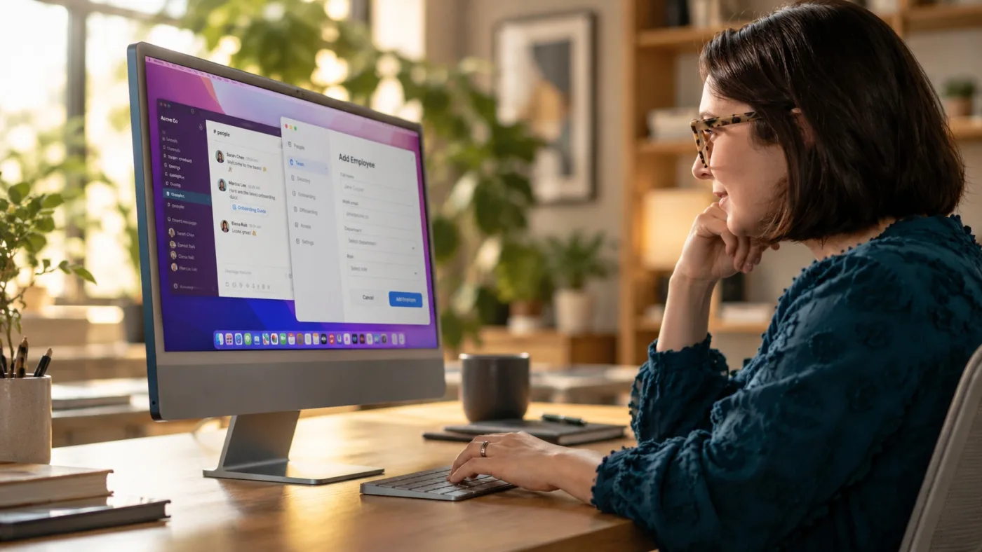 HR manager adding employees to the company's Fitual subscription