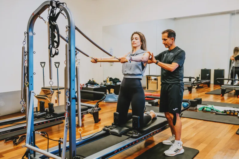 A coached Pilates session at Madeira Magic Health Club in Funchal