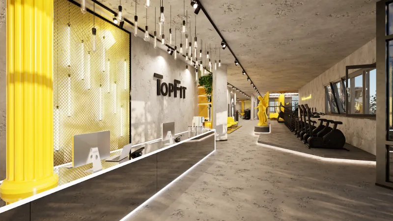 The entrance and cardio area at TopFit Machico in Madeira